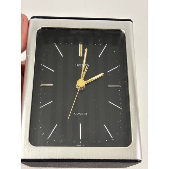 VTG Seiko Desk Clock Award Empire Retro MCM Props Business Elegant - Picture 8 of 10